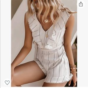 Womens Stripped Romper